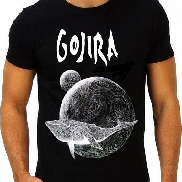 Gojira band Space T-shirt Black Coton Unisex- Mens Med